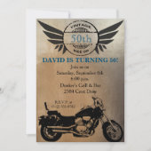Einladung eines Motorrads zum Geburtstag (Vorderseite)