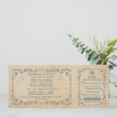 Einladung eines Nautical Wedding Vintag Cruise Tic (Stehend Vorderseite)