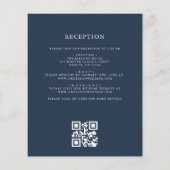 Einladung eines Navy Blue Monogram Wedding QR Code (Rückseite)