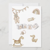 Einladung eines neutralen Babyduschers (Rückseite)