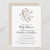 Einladung eines neutralen Babyduschers (Vorne/Hinten)