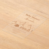 Einladung eines neutralen Camping-Babyduschers (Ablage )