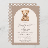 Einladung eines neutralen, einfachen Babyduschers (Vorne/Hinten)