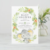 Einladung eines neutralen Elefantenbabys (Stehend Vorderseite)