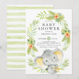 Einladung eines neutralen Elefantenbabys