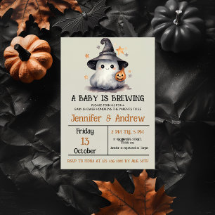 Einladung eines neutralen Halloween-Babyduschs