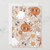 Einladung eines neutralen Halloween-Babyduschs (Rückseite)