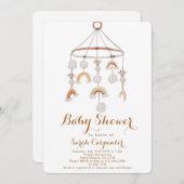 Einladung eines neutralen Kinderzimmer-Babyduscher (Vorne/Hinten)