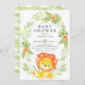 Einladung eines neutralen Löwenbabys (Vorne/Hinten)