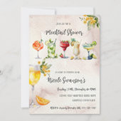 Einladung eines neutralen Mocktail-Babyduschers (Vorderseite)