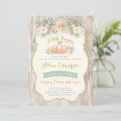 Einladung eines neutralen Pumpkin-Baby-Duschens (Stehend Vorderseite)