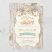 Einladung eines neutralen Pumpkin-Baby-Duschens (Vorne/Hinten)