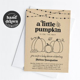 Einladung eines neutralen Pumpkin-Baby-Duschens