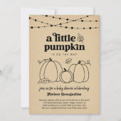 Einladung eines neutralen Pumpkin-Baby-Duschens (Vorderseite)
