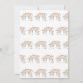 Einladung eines neutralen Regenbogenbabys (Rückseite)