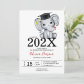 Einladung eines niedlichen Elefanten (Stehend Vorderseite)