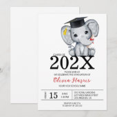 Einladung eines niedlichen Elefanten (Vorne/Hinten)