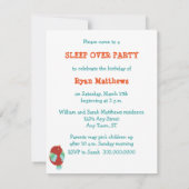 Einladung eines niedlichen Stammbären zum Geburtst (Rückseite)