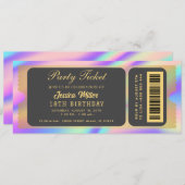 Einladung eines opal Party Tickets (Vorne/Hinten)