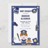 Einladung eines Polizeijungen Babys (Vorderseite)