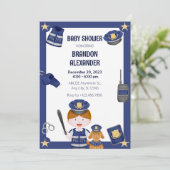 Einladung eines Polizeijungen Babys (Stehend Vorderseite)