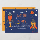 Einladung eines Raketenschiffs zum Geburtstag (Vorne/Hinten)