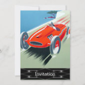 Einladung eines Rennwagens (Vorderseite)