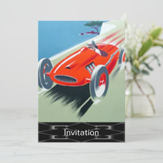 Einladung eines Rennwagens (Stehend Vorderseite)
