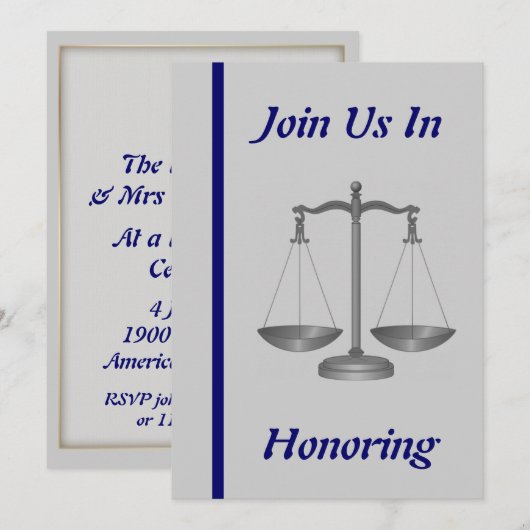 Einladung eines Richters zur Einstellung (Vorne/Hinten)