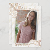 Einladung eines rosa Fotos (Vorne/Hinten)