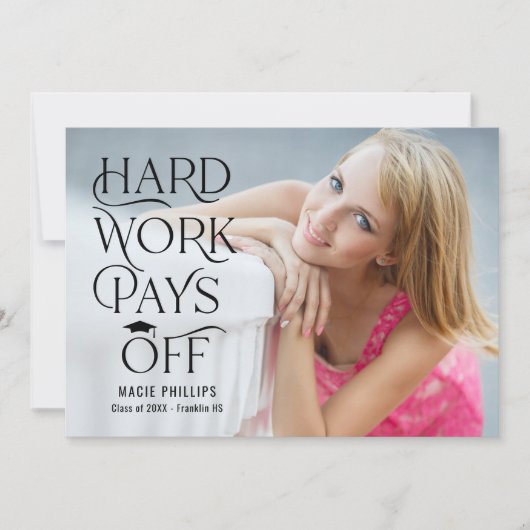 Einladung eines roten Abschlusses (Vorderseite)