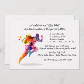 Einladung eines Running Man (Vorne/Hinten)