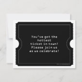 Einladung eines Schwarz/Weiß-Abschlusses (Rückseite)