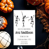 Einladung eines Schwarz-Weiß-Halloween-Babydusche