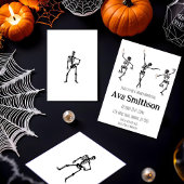 Einladung eines Schwarz-Weiß-Halloween-Babydusche