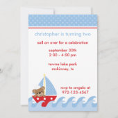 Einladung eines Segelbären (Vorderseite)