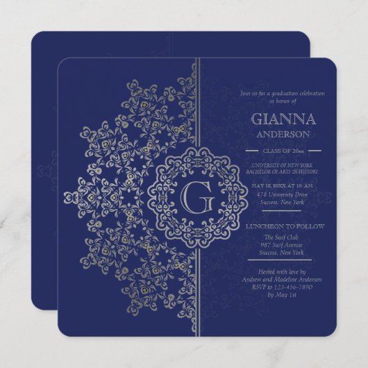 Einladung eines Silver Impression Abschlusses (Vorne/Hinten)