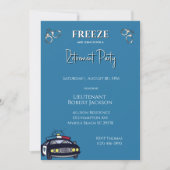 Einladung eines sonnigen Polizeibeamten zur Einste (Vorderseite)