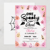 Einladung eines Spooky-Ghoul-Halloween-Party (Vorne/Hinten)