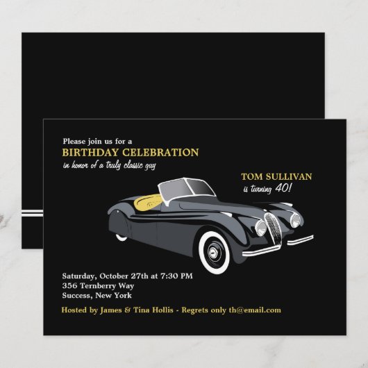 Einladung eines Sportwagens (Vorne/Hinten)