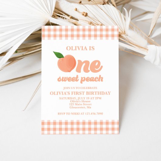 Einladung eines Sweet Peach zum Geburtstag