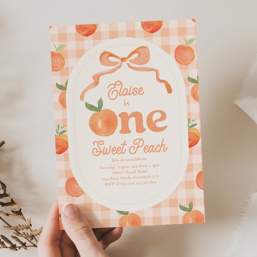 Einladung eines Sweet Peach zum Geburtstag