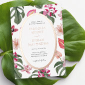 Einladung eines tropischen Blumenwalds