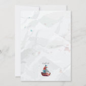 Einladung eines Wasserfarbenbootes (Rückseite)