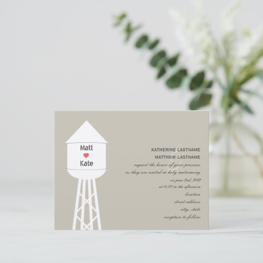 Einladung eines Wasserturms (Stehend Vorderseite)