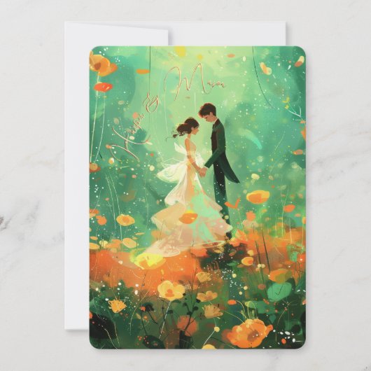 Einladung eines Whimsical Forest (Vorderseite)