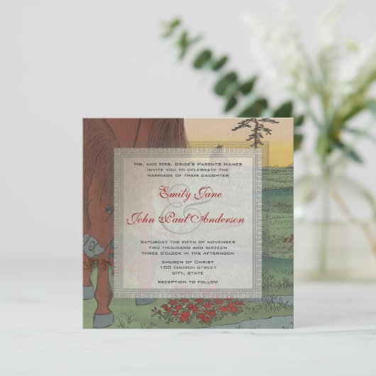 Einladung eines Whimsical Horse (Stehend Vorderseite)