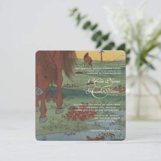 Einladung eines Whimsical Horse (Stehend Vorderseite)