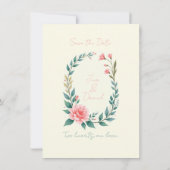 Einladung eines zarten Blumenkranzes (Rückseite)