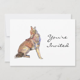 Einladung, Einladung, Koyote-Tier, Wildnis Einladung